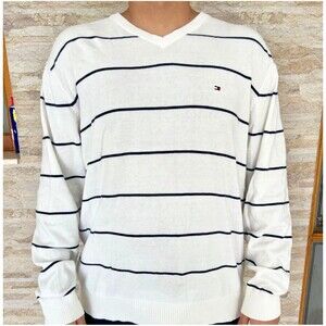 Tommy Hilfiger striped v neck sweater